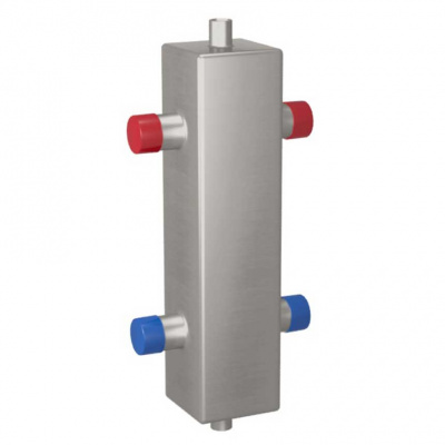 Гидрострелка ГРУ40-1В нерж 304 полиров. с 2-мя кронштейнами "RISPA" 