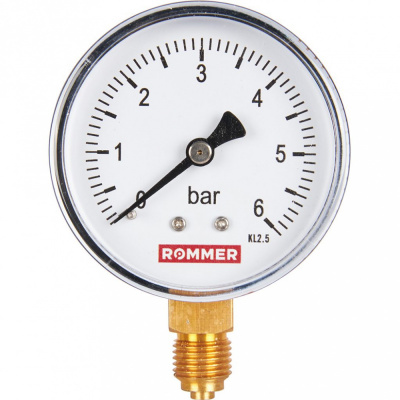 Манометр радиальный ROMMER 63 мм 1/4