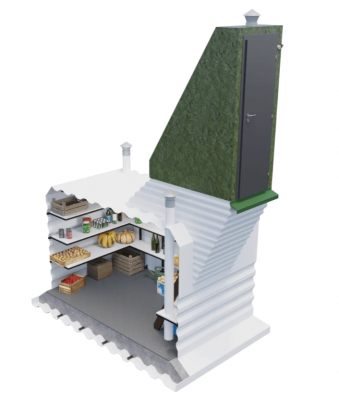 Пластиковый погреб Амбар "Комфорт" 3.1х2.3