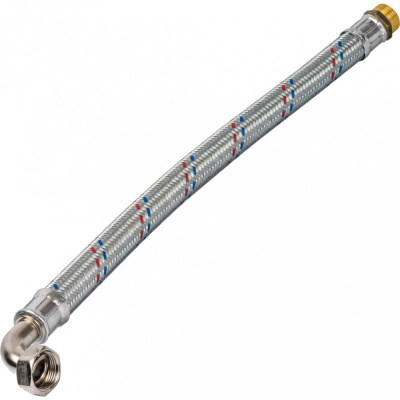 Гибкая подводка (150 см УГЛОВАЯ, 1", из нержавеющей стали) 