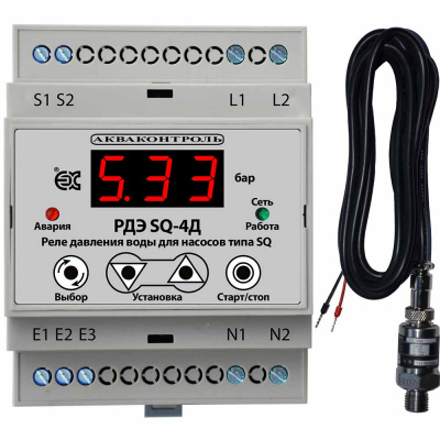 Реле давления воды электронное Extra Акваконтроль РДЭ-SQ-4Д-9-10 (2,85кВт; 2%)